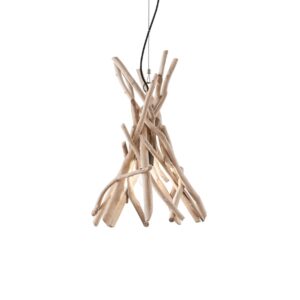 IDEAL LUX Κρεμαστό Φωτιστικό DRIFTWOOD 1xE27 Ξύλο – 129600