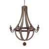 IDEAL LUX Κρεμαστό Φωτιστικό MLENNIUM 8xE14 Ξύλου – 129709