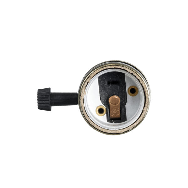 GloboStar® 78964 Ντουί Vintage Industrial Retro E27 με Διακόπτη ON/OFF – Μπρούτζινο – Μ5.5 x Π3.6 x Υ7cm