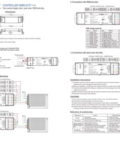 LED Controller Simplicity Μονόχρωμη & RGB ταινία LED 216W / 432 W CUBALUX