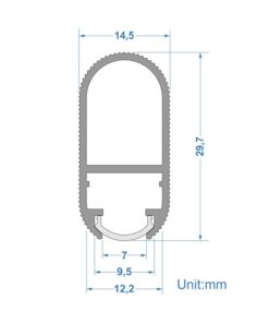 Προφίλ Αλουμινίου Ντουλάπας για LED Ταινίες 2m CUBALUX CL13-0911