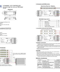 LED Controller Simplicity RF – Push button Μονόχρωμη/RGBW/RGB ταινία LED 240W / 480 W CUBALUX CL13-0939