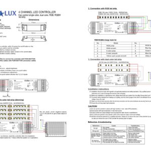 LED Controller Simplicity RF – Push button Μονόχρωμη/RGBW/RGB ταινία LED 240W / 480 W CUBALUX CL13-0939