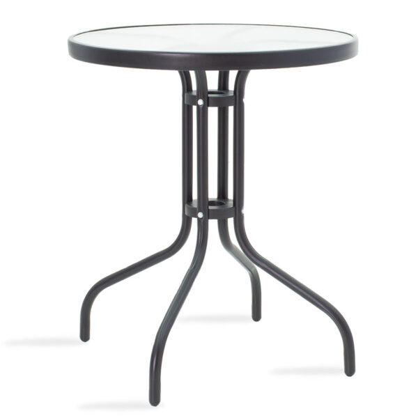 Watson pakoworld table metal black-glass D60x70cm 130-000002