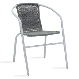 Obbi pakoworld garden armchair metal-pe in gray color 130-000007