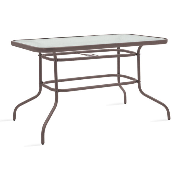 Valor pakoworld table metal brown-glass 120x70x70cm 130-000017