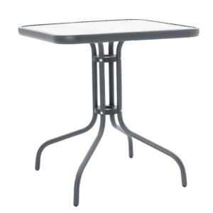 Watson pakoworld table metal dark grey-glass 70x70x70cm 130-000033