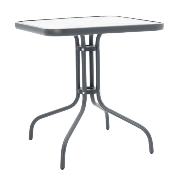 Watson pakoworld table metal dark grey-glass 70x70x70cm 130-000033