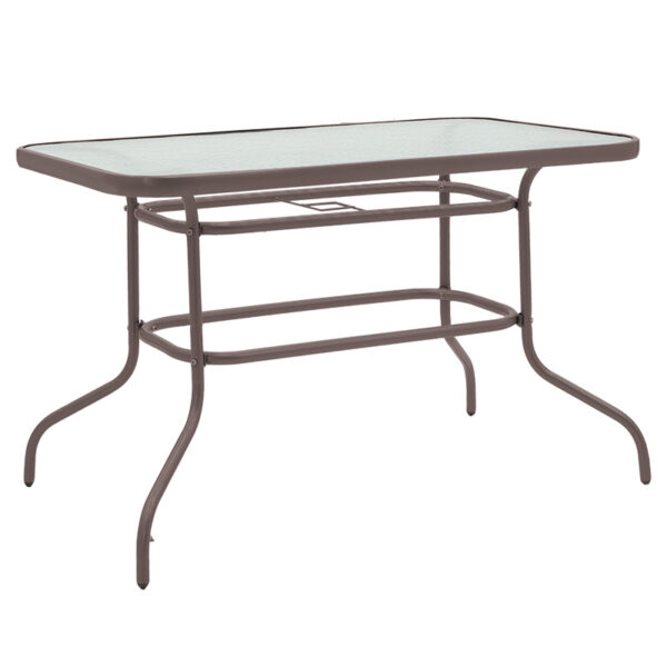 Valor pakoworld table metal brown-glass 110x365x70cm 130-000034
