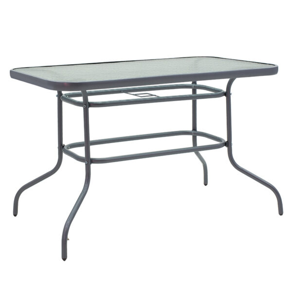 Valor pakoworld table metal dark grey-glass 110x60x70cm 130-000035
