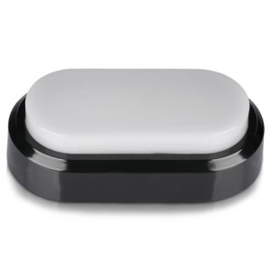 LED Φωτιστικό Απλίκα 8W V-TAC Οβάλ Μαύρο Αδιάβροχο IP54 Θερμό Λευκό 3000Κ – 1308