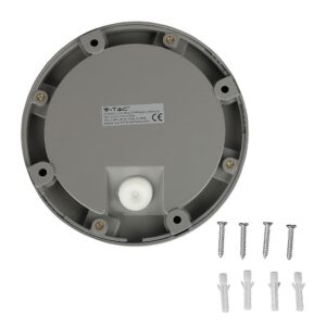 Επιτοίχιο Φωτιστικό LED για Σκαλοπάτια 2W V-TAC Γκρι Στρογγυλό Αδιάβροχο IP65 Φυσικό Λευκό 4000K – 1318