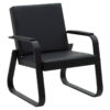 Armchair Rogelio pakoworld pu in black colour 67x72x85cm 132-000030