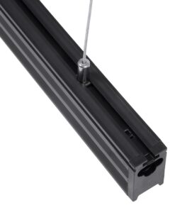 GloboStar® MARKET 61021-P Γραμμικό Κρεμαστό Φωτιστικό Linear LED 18W 2200lm 60° AC 220-240V Μ120 x Π2 x Υ4cm Φυσικό Λευκό 4500K – Μαύρο – 3 Years Warranty