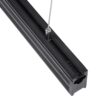 GloboStar® OFFICE 61024-P Γραμμικό Κρεμαστό Φωτιστικό Linear LED 18W 2200lm 120° AC 220-240V Μ120 x Π2 x Υ4cm Φυσικό Λευκό 4500K – Μαύρο – 3 Years Warranty