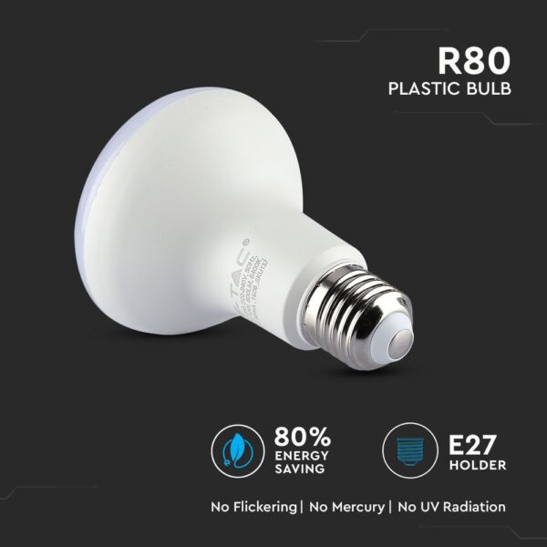LED Λάμπα E27 R80 10W V-TAC PRO Samsung Chip 120° 800lm Ψυχρό Λευκό 6400K – 21137