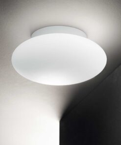 IDEAL LUX Πλαφονιέρα BUBBLE 1xE27 IP44 Λευκού Χρώματος – 135250