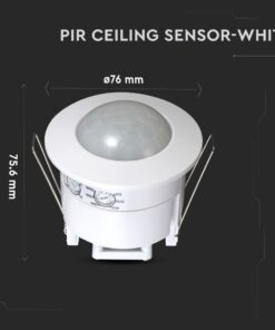 Ανιχνευτής Κίνησης Οροφής Υπερύθρων με Δυνατότητα Παράκαμψης Αυτόματης Λειτουργίας Χωνευτός Λευκός V-TAC – 1356