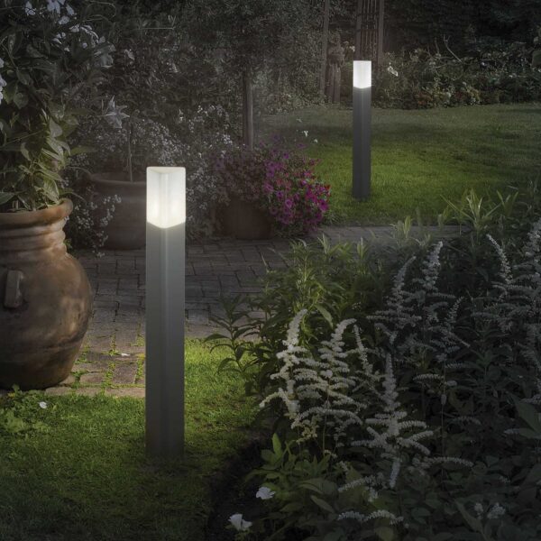 IDEAL LUX Φωτιστικό Δαπέδου Κήπου PULSAR 1xE27 IP44 Χρώματος Ανθρακί – 135908
