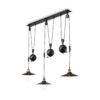 IDEAL LUX Κρεμαστό 3Φωτο Φωτιστικό Οροφής UP AND DOWN 3xE27 Μαύρου Χρώματος  – 136349