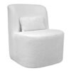 Armchair Silas pakoworld fabric boucle in white color 67x63x75cm 138-000017