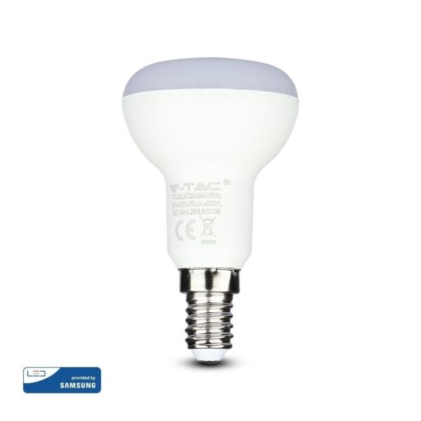 LED Λάμπα E14 R50 4.8W Samsung Chip V-TAC Φυσικό 4000K - 21139