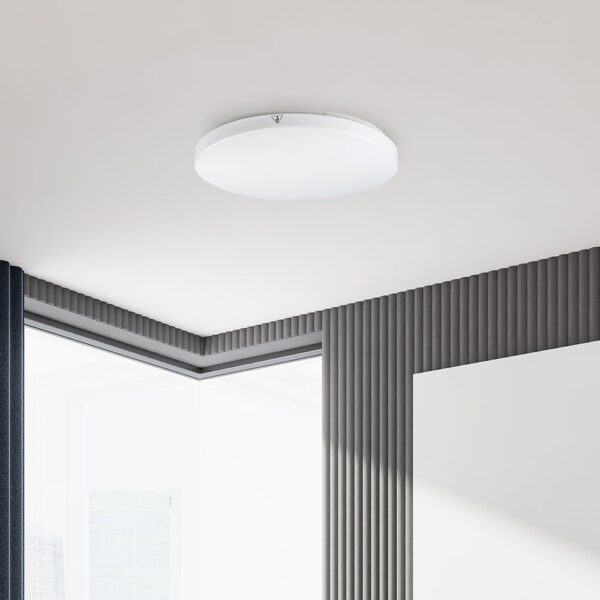 LED Πλαφονιέρα Λευκή 15W V-TAC PRO Samsung Chip IP44 110° 1850lm Φ200 Θερμό 3000K – 2113889