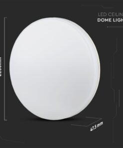 LED Πλαφονιέρα Λευκή 15W V-TAC PRO Samsung Chip IP44 110° 1850lm Φ200 Θερμό 3000K – 2113889