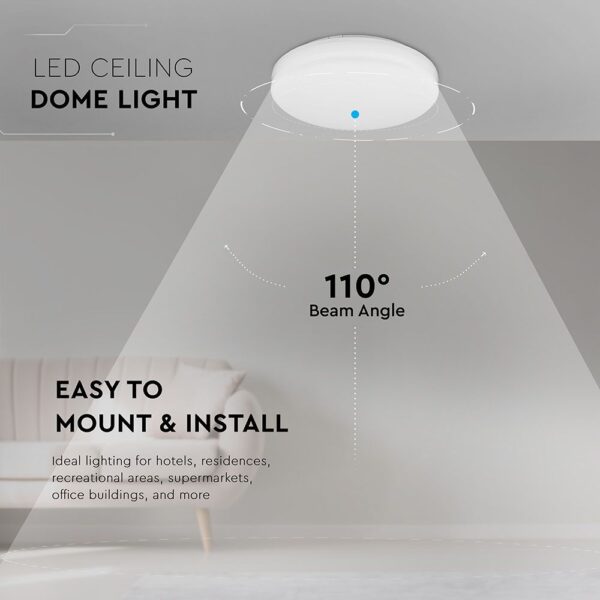 LED Πλαφονιέρα Λευκή 15W V-TAC PRO Samsung Chip IP44 110° 1850lm Φ200 Θερμό 3000K – 2113889