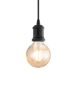 IDEAL LUX Κρεμαστό Φωτιστικό FRIDA 1xE27 Μαύρου Χρώματος – 139425