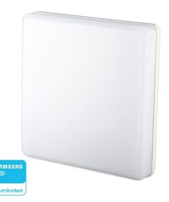 LED Πλαφονιέρα Λευκή 25W V-TAC PRO Samsung Chip IP44 110° 2500lm 30×30 Θερμό 3000K – 13959