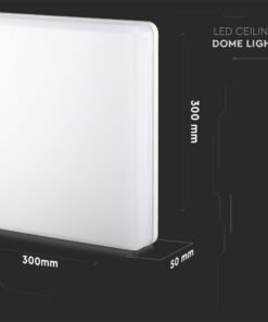 LED Πλαφονιέρα Λευκή 25W V-TAC PRO Samsung Chip IP44 110° 2500lm 30×30 Θερμό 3000K – 13959