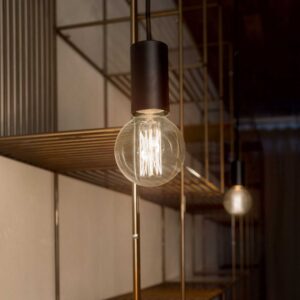 IDEAL LUX Κρεμαστό Φωτιστικό Οροφής HUGO 1xE27 Μαύρου Χρώματος – 139685