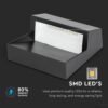 Επιτοίχιο Φωτιστικό LED για Σκαλοπάτια 3W V-TAC Μαύρο Τετράγωνο Αδιάβροχο IP65 Θερμό Λευκό 3000K – 1398