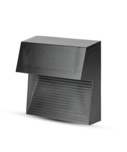 Επιτοίχιο Φωτιστικό LED για Σκαλοπάτια 3W V-TAC Μαύρο Τετράγωνο Αδιάβροχο IP65 Θερμό Λευκό 3000K – 1398