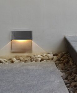 Επιτοίχιο Φωτιστικό LED για Σκαλοπάτια 3W V-TAC Μαύρο Τετράγωνο Αδιάβροχο IP65 Θερμό Λευκό 3000K – 1398