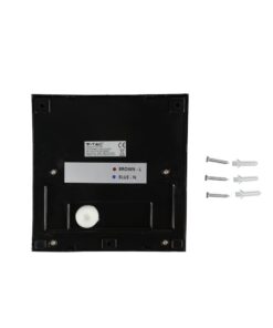 Επιτοίχιο Φωτιστικό LED για Σκαλοπάτια 3W V-TAC Μαύρο Τετράγωνο Αδιάβροχο IP65 Θερμό Λευκό 3000K – 1398