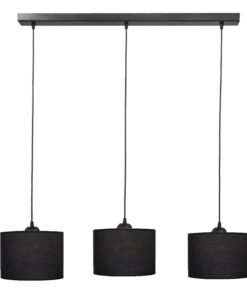 ΗΚ-03RAGA /3L ΜΑΥΡΟ-BL Μοντέρνο φωτιστικό ράγα 3φωτο κύλινδρος Heronia – 14-0154