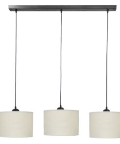 ΗΚ-01RAGA /3L ΛΕΥΚΟ-ΚΡΕΜ Μοντέρνο φωτιστικό ράγα 3φωτο κύλινδρος Heronia – 14-0156