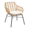 Naoki pakoworld armchair metal black-pe natural 140-000009