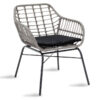 Naoki pakoworld armchair metal black-pe gray 140-000010