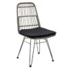 Naoki pakoworld metal chair black– pe gray 140-000018