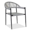 Garden armchair Tiana pakoworld metal black-pe gray 140-000023