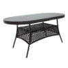 Table Cellin pakoworld metal-pe rattan brown 160x80x77cm 140-000037