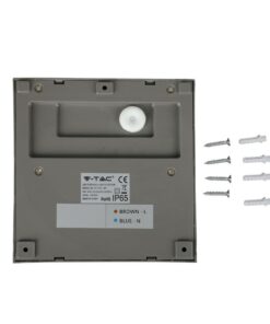 Επιτοίχιο Φωτιστικό LED για Σκαλοπάτια 3W V-TAC Γκρι Τετράγωνο Αδιάβροχο IP65 Θερμό Λευκό 3000K – 1400