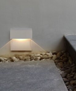 Επιτοίχιο Φωτιστικό LED για Σκαλοπάτια 3W V-TAC Γκρι Τετράγωνο Αδιάβροχο IP65 Θερμό Λευκό 3000K – 1400