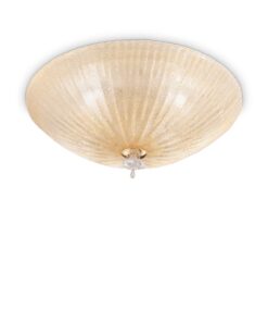 IDEAL LUX Φωτιστικό Οροφής Γυάλινο SHELL 4xE27 Μπεζ Χρώματος – 140186