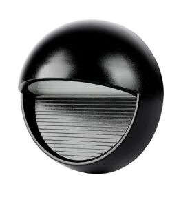 Επιτοίχιο Φωτιστικό LED για Σκαλοπάτια 3W V-TAC Μαύρο Στρογγυλό Αδιάβροχο IP65 Θερμό Λευκό 3000K – 1404