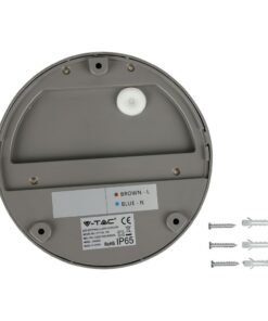 Επιτοίχιο Φωτιστικό LED για Σκαλοπάτια 3W V-TAC Γκρι Στρογγυλό Αδιάβροχο IP65 Θερμό Λευκό 3000K – 1406