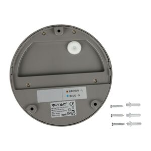 Επιτοίχιο Φωτιστικό LED για Σκαλοπάτια 3W V-TAC Γκρι Στρογγυλό Αδιάβροχο IP65 Θερμό Λευκό 3000K – 1406